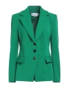 Simona Corsellini Woman Blazer Emerald Green Size 8 Polyester, Viscose, Elastane In Green