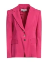 Simona Corsellini Woman Blazer Fuchsia Size 8 Viscose, Elastane In Pink