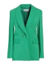 Simona Corsellini Woman Blazer Green Size 12 Viscose, Elastane