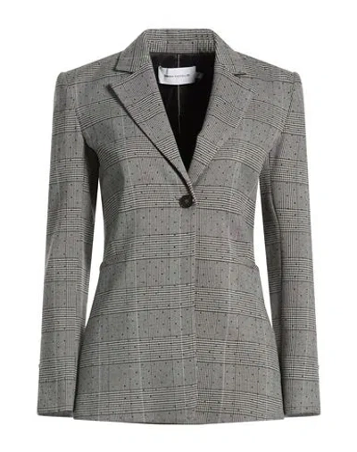 Simona Corsellini Woman Blazer Grey Size 6 Polyester, Viscose, Elastane In Gray