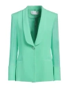 Simona Corsellini Woman Blazer Light Green Size 6 Polyester, Elastane In Green