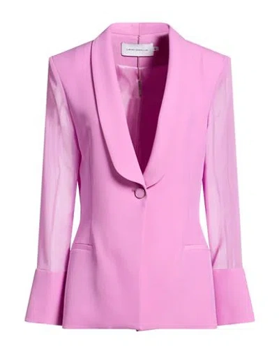 Simona Corsellini Woman Blazer Mauve Size 6 Polyester, Elastane In Purple