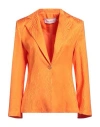 Shop Simona Corsellini Woman Blazer Orange Size 8 Viscose