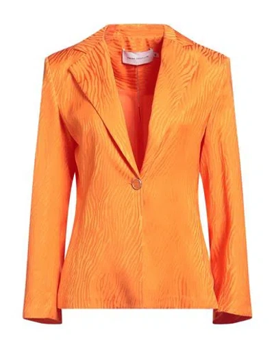 Simona Corsellini Woman Blazer Orange Size 4 Viscose