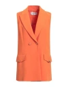 Simona Corsellini Woman Blazer Orange Size 8 Polyester, Elastane In Orange