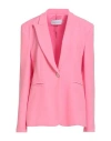 Simona Corsellini Woman Blazer Pink Size 10 Polyester, Elastane