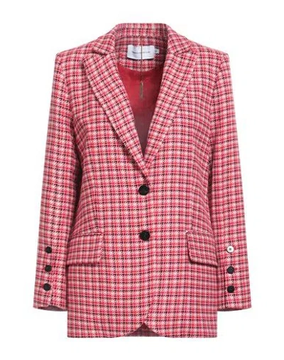 Simona Corsellini Woman Blazer Pink Size 6 Polyester, Viscose, Acetate