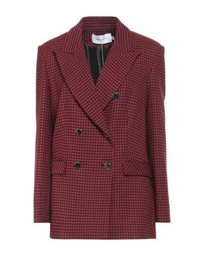 Simona Corsellini Woman Blazer Red Size 6 Viscose, Polyester, Elastane