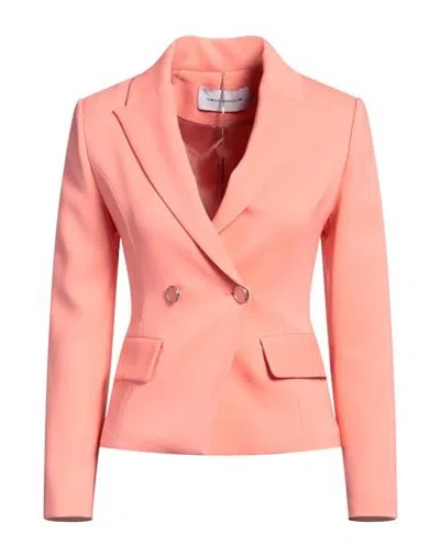 Simona Corsellini Woman Blazer Salmon Pink Size 8 Viscose, Elastane