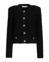 Simona Corsellini Woman Cardigan Black Size 6 Polyamide, Wool, Acrylic