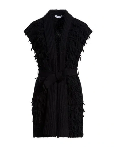 Simona Corsellini Woman Cardigan Black Size Xs Acrylic, Wool, Mohair Wool, Polyamide