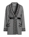 Simona Corsellini Woman Cardigan Black Size Xs Polyamide, Viscose, Wool, Metallic Fiber In Black