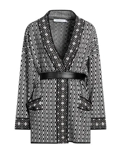 Simona Corsellini Woman Cardigan Black Size Xs Polyamide, Viscose, Wool, Metallic Fiber