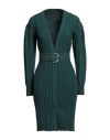 Simona Corsellini Woman Cardigan Dark Green Size Xl Viscose, Polyester In Green