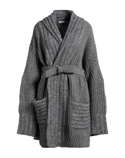 Simona Corsellini Woman Cardigan Grey Size Xs Wool, Acrylic, Mohair Wool, Polyamide, Elastane In Black