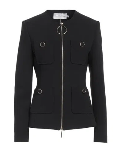 Simona Corsellini Woman Jacket Black Size 8 Polyester, Elastane