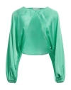 Simona Corsellini Woman Jacket Light Green Size 6 Polyester In Green