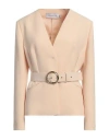 Simona Corsellini Woman Jacket Sand Size 12 Polyester, Elastane In Beige