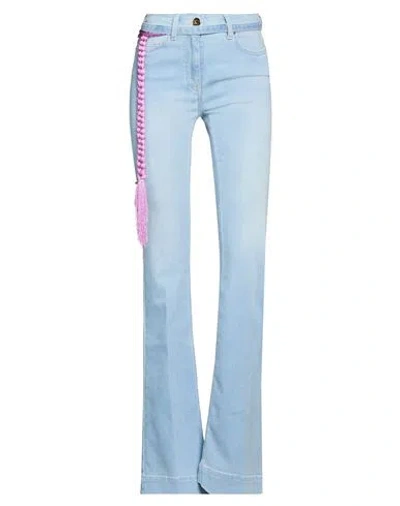 Simona Corsellini Woman Jeans Blue Size 26 Cotton, Recycled Polyester, Recycled Cotton, Lyocell, Ela