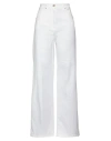 Simona Corsellini Woman Jeans White Size 32 Cotton, Elastomultiester, Elastane In White