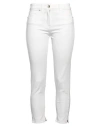 Simona Corsellini Woman Jeans White Size 29 Cotton, Elastomultiester, Elastane In White