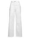 Simona Corsellini Woman Jeans White Size 32 Cotton, Elastomultiester, Elastane In White