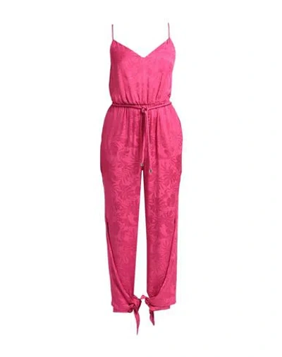 Simona Corsellini Woman Jumpsuit Fuchsia Size 4 Viscose In Pink