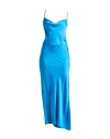Simona Corsellini Woman Maxi Dress Azure Size 8 Polyester In Blue