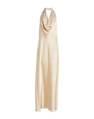 Simona Corsellini Woman Maxi Dress Beige Size 4 Polyester