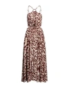 Simona Corsellini Woman Maxi Dress Beige Size 4 Polyester