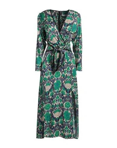 Simona Corsellini Woman Maxi Dress Green Size 4 Viscose