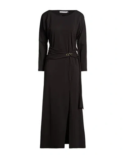 Simona Corsellini Woman Maxi Dress Black Size 10 Polyester, Elastane