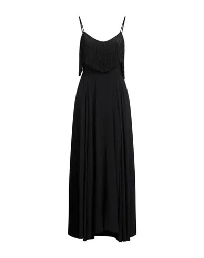 Simona Corsellini Woman Maxi Dress Black Size 4 Acetate, Silk