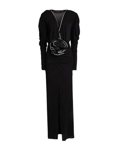 Simona Corsellini Woman Maxi Dress Black Size 4 Viscose, Polyester