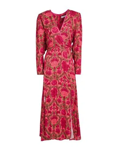 Simona Corsellini Woman Maxi Dress Coral Size 6 Viscose In Red