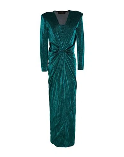 Simona Corsellini Woman Maxi Dress Emerald Green Size 8 Polyamide, Metallic Fiber
