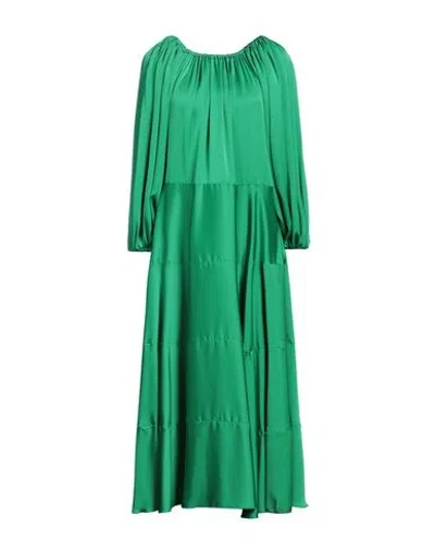 Simona Corsellini Woman Maxi Dress Emerald Green Size M Polyester