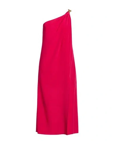 Simona Corsellini Woman Maxi Dress Fuchsia Size 4 Silk In Pink