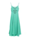 Simona Corsellini Woman Maxi Dress Green Size 6 Acetate, Silk