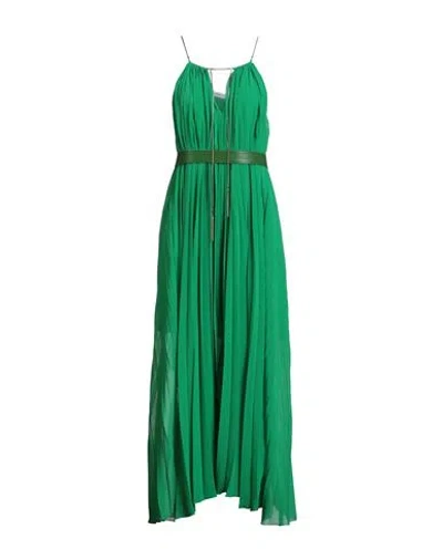 Simona Corsellini Woman Maxi Dress Green Size 8 Polyester