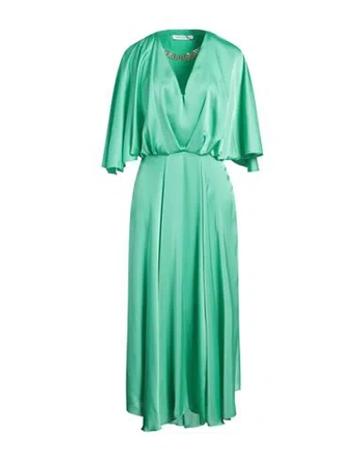 Simona Corsellini Woman Maxi Dress Light Green Size 8 Polyester