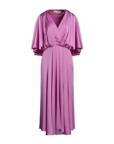 Simona Corsellini Woman Maxi Dress Light Purple Size 10 Polyester