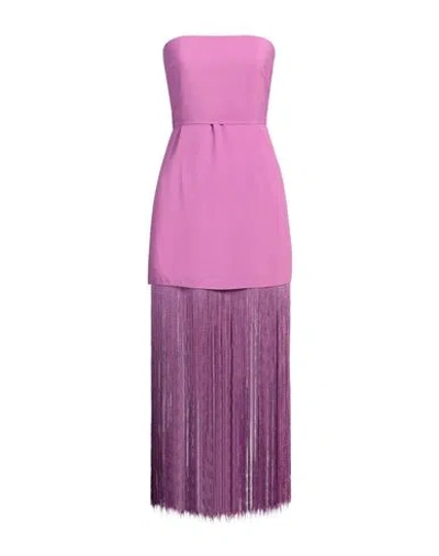 Simona Corsellini Woman Maxi Dress Mauve Size 10 Acetate, Silk In Purple