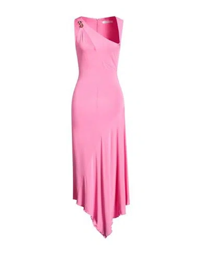 Simona Corsellini Woman Maxi Dress Pink Size 8 Viscose, Elastane In Multi