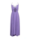 Simona Corsellini Woman Maxi Dress Purple Size 10 Acetate, Silk