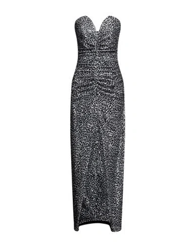 Simona Corsellini Woman Maxi Dress Silver Size 8 Polyester, Elastane
