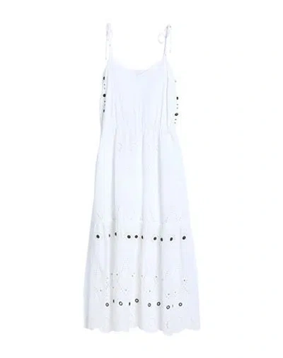 Simona Corsellini Woman Maxi Dress White Size 8 Polyester, Cotton