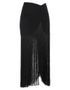 Simona Corsellini Woman Maxi Skirt Black Size 6 Acetate, Silk