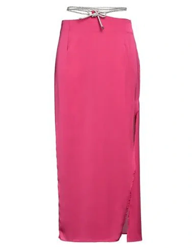 Simona Corsellini Woman Maxi Skirt Fuchsia Size 4 Polyester