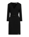 Simona Corsellini Woman Midi Dress Black Size 8 Polyester, Elastane In Black